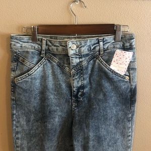 Free People Acid Wash Skinny Jeans